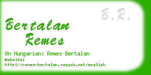 bertalan remes business card